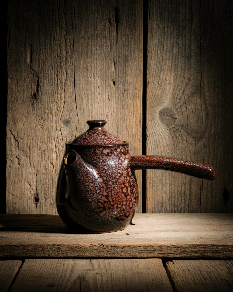 Théière gouttes d'huile